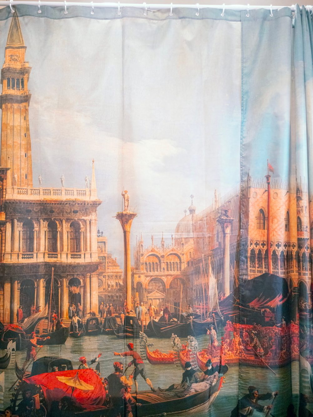 Комплект штор "Роскошная Венеция", по мотивам живописи итальянского художника Каналетто, картина «Возвращение Бучинторо к молу у Дворца дожей», около 1730 г.