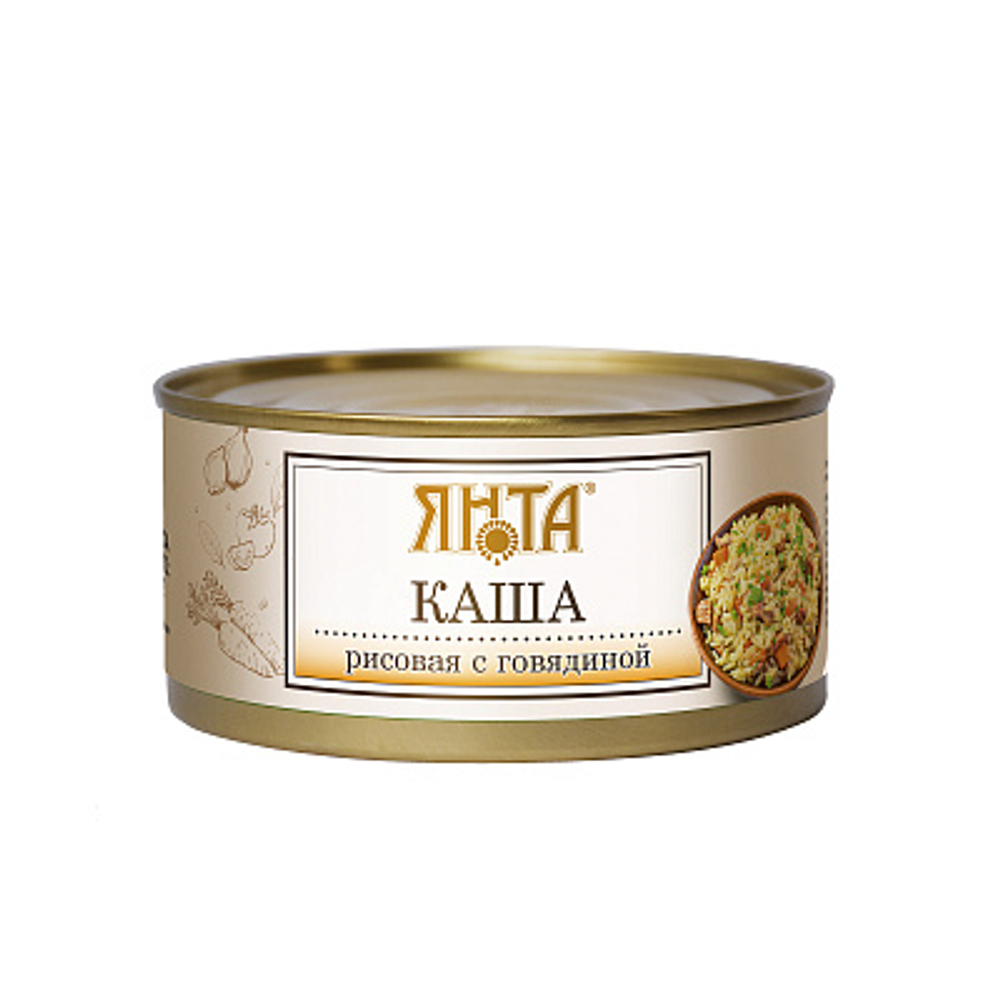 Каша рисовая с говядиной ЯНТА 325 г