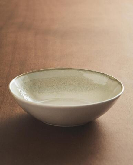 Zara Home миска из каменной керамики, цвет бежевый, 14 см