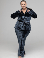 Домашний бархатный костюм (Размер: S) (Цвет: серый)