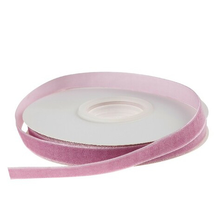 Лента декоративная (бархат) 12ммx10ярд (Сиреневый)