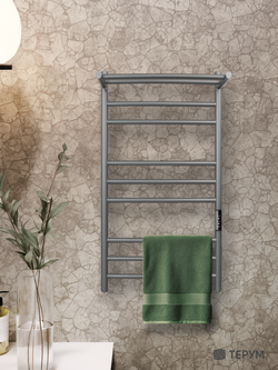 Полотенцесушитель электрический TRIO серый графит 60/40 с полкой