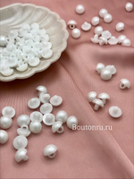 Пуговицы на ножке белые (жемчужные)