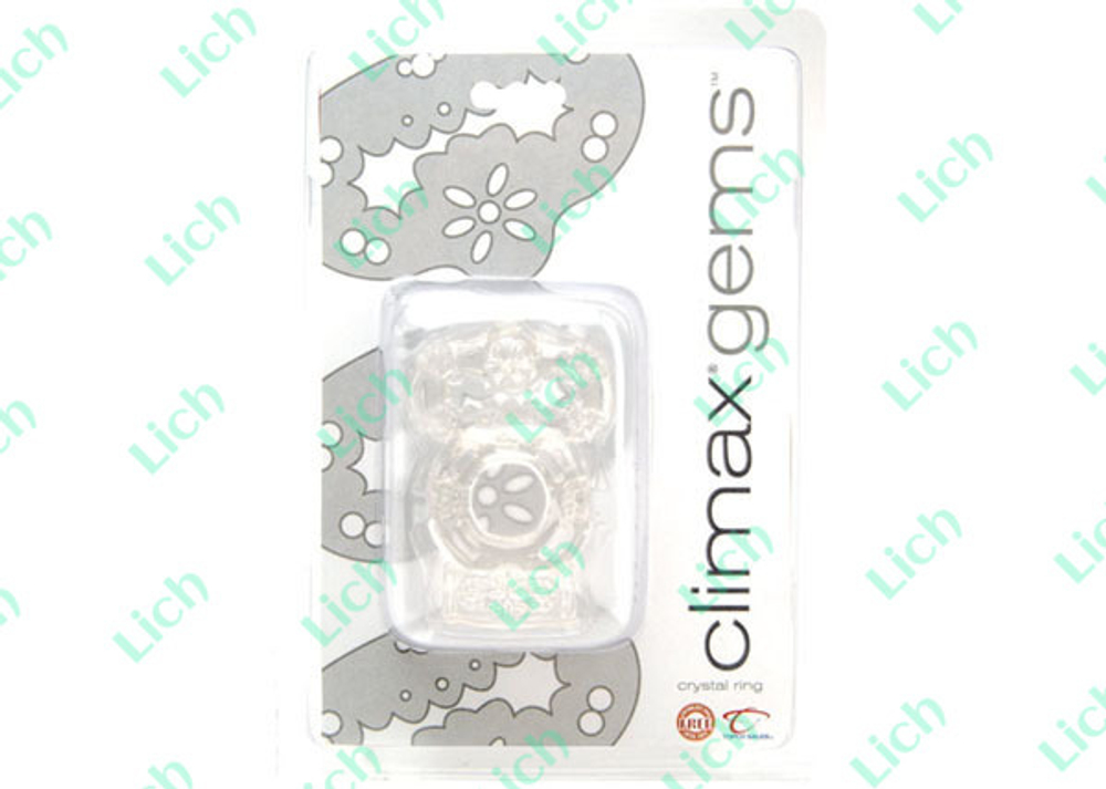 Прозрачное эрекционное кольцо с вибратором, 5 см