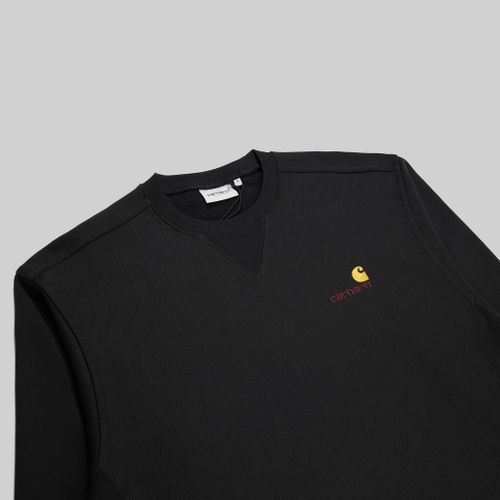 Толстовка мужская Carhartt WIP American Script Sweatshirt артикул:I025475_black - купить в магазине Дайс