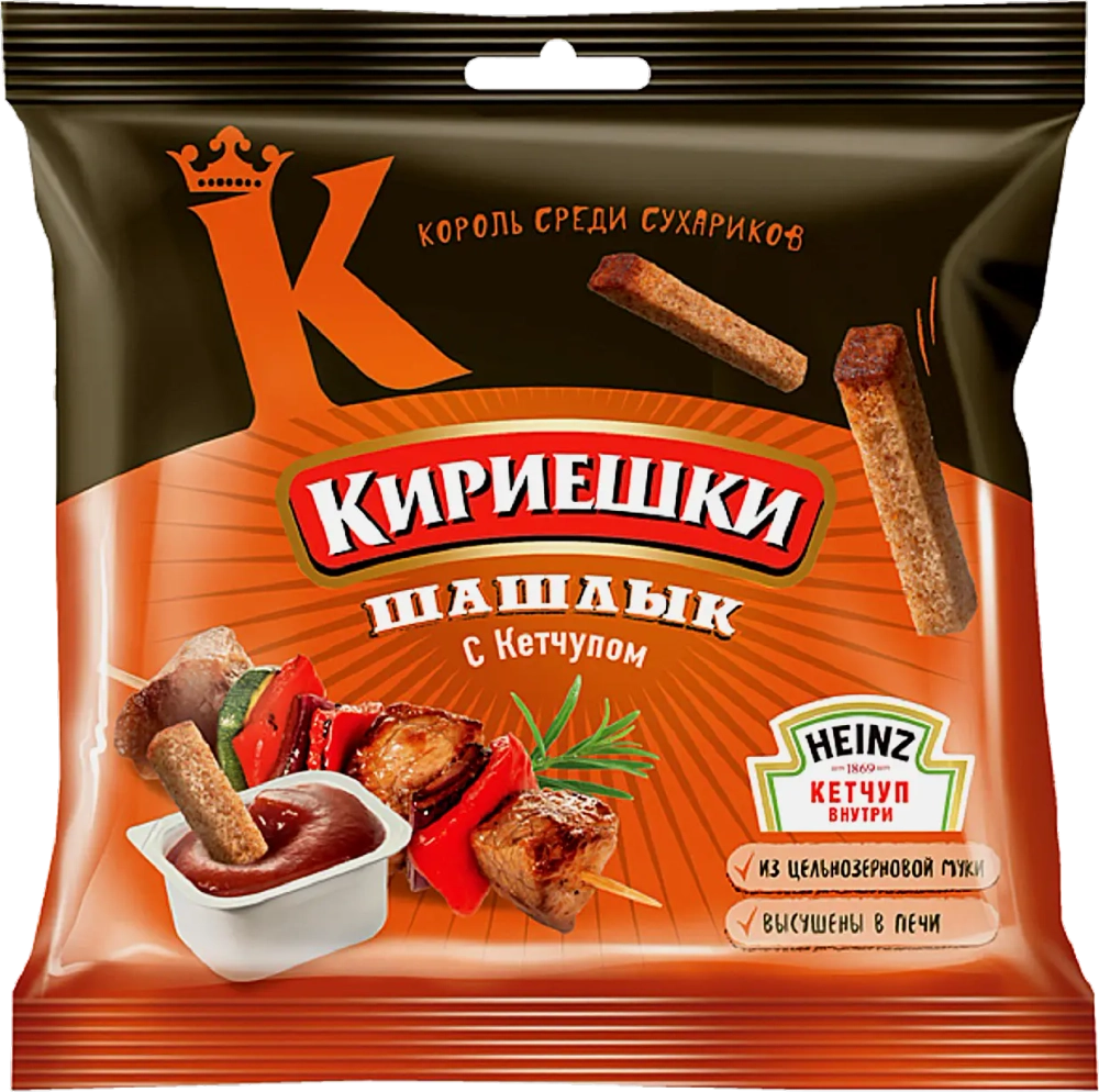Сухарики Кириешки ржаные шашлык кетчуп 85г