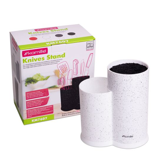 Подставка для ножей и кухонных принадлежностей двойная 22 см. Kamille KM 7607