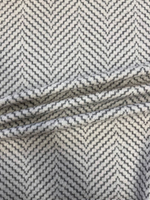 Трикотаж шерсть с люрексом double face серый/серо-белый зигзаг