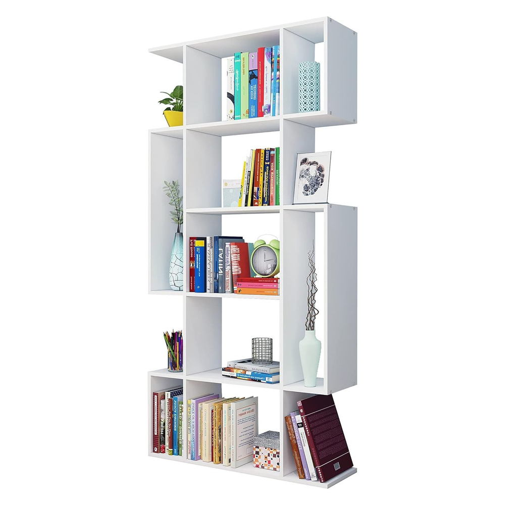 Стеллаж, 90х24х171, напольный, для игрушек и книг, белый, Dipriz