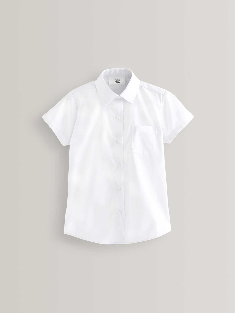 Рубашка школьная с коротким рукавом Next 480-780, 2 шт., Белый