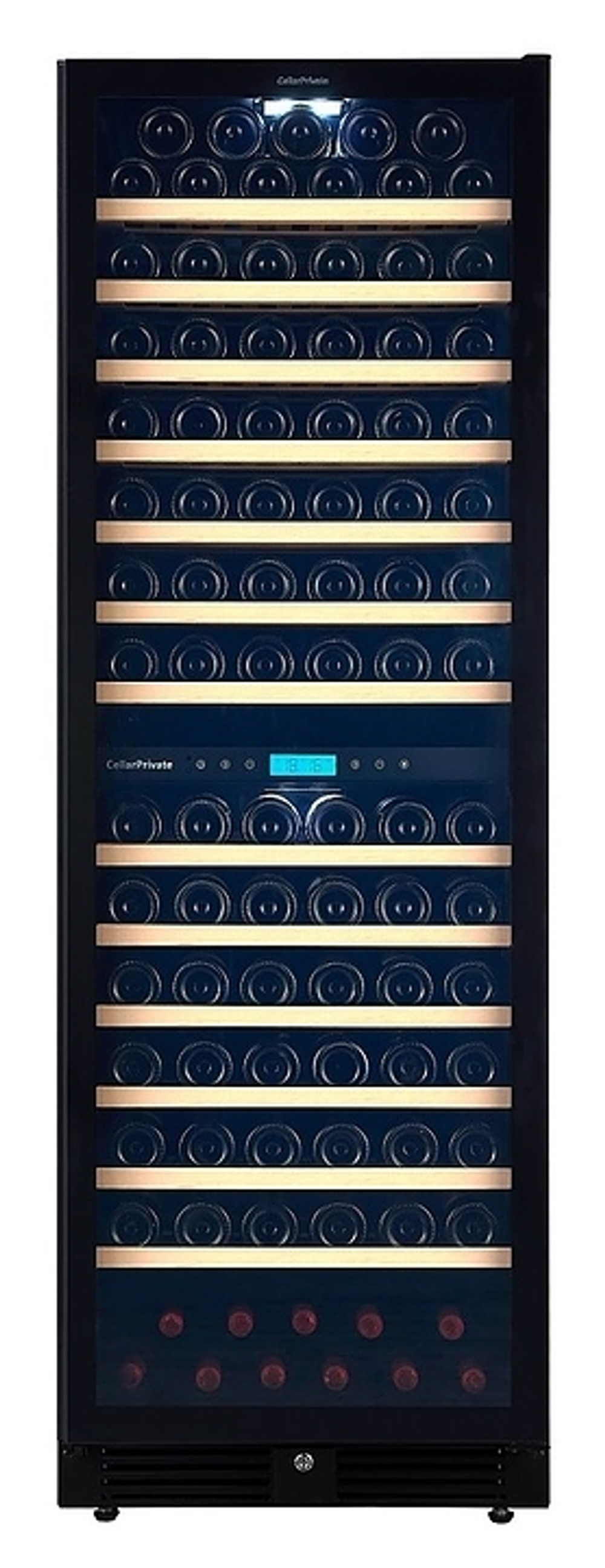 Винный шкаф Cellar Private СP165-2TBH черная дверь со скрытой рукояткой