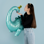 Фольгированный шар-фигура «Динозавр-Бронтозавр в колпачке» AIR, 119 см