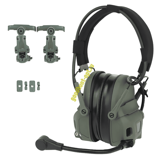 Наушники активные тактические стрелковые 6TH Gen Tactical headset Олива