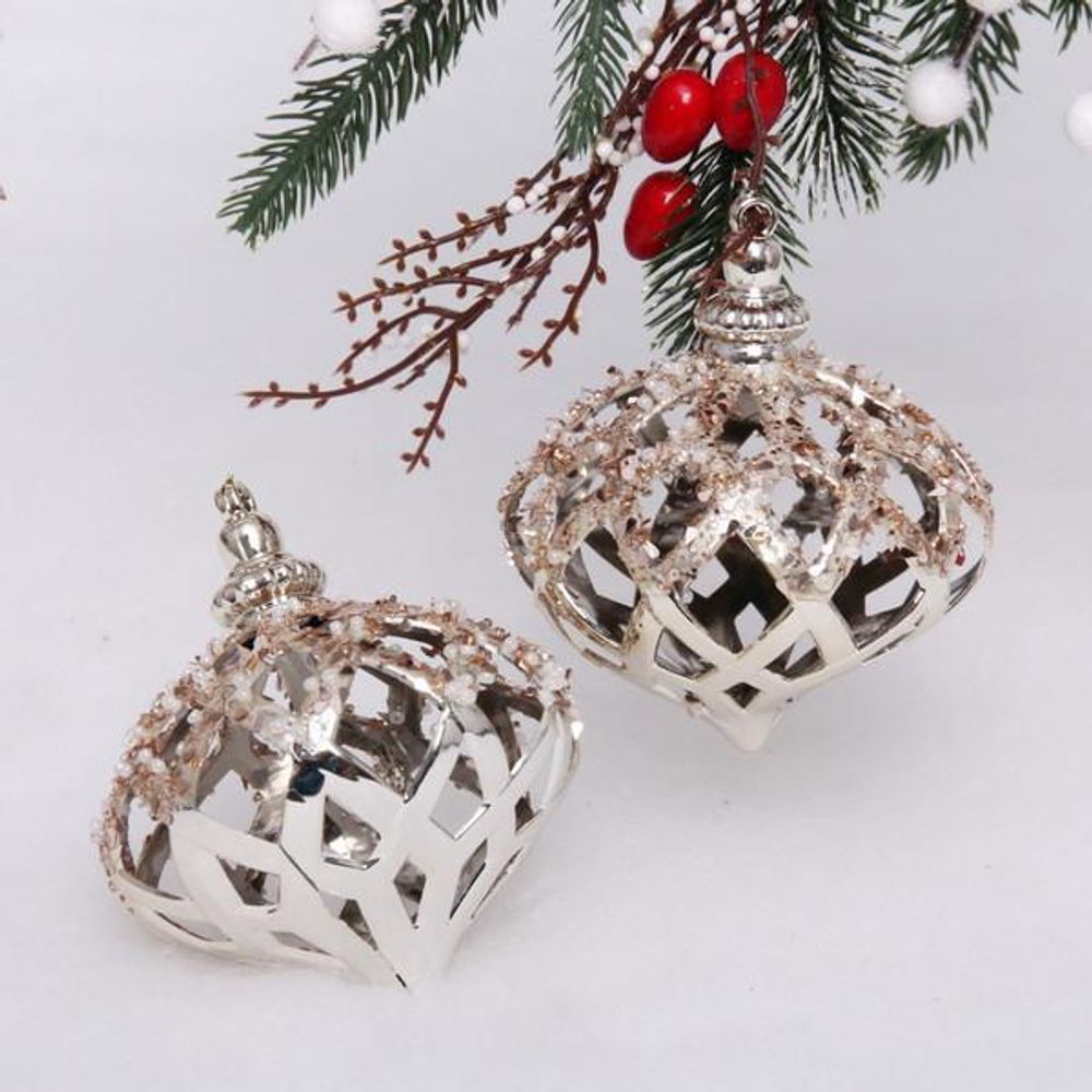 Набор украшений SHINE &quot;Magic lamp&quot; 8,8х10,4см 2шт. light champagne