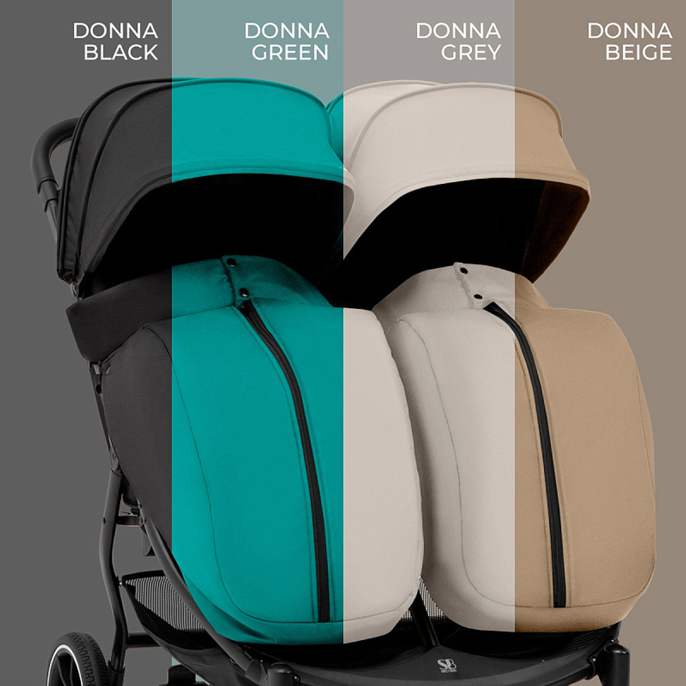 Детская прогулочная коляска для двойни Sweet Baby Donna Gray