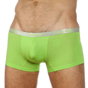 Мужские трусы хипсы салатовые Calvin Klein Steel Mini modal