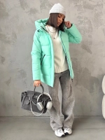 Куртка весенняя удлиненная с капюшоном