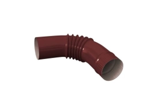 Колено стока водосток металл RAL 8017  ф 90мм
