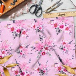 Ткань сатин розовая прелесть