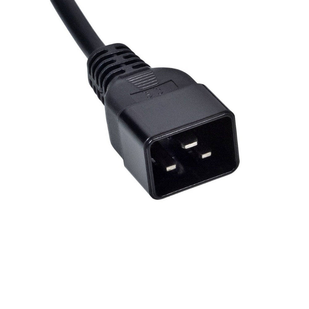 Кабель питания Cabeus PC-IEC19-IEC20-1.8M, IEC 320 C19 - IEC 320 C20 (3x1.5), 16A, прямая вилка, 1.8м