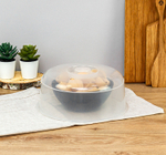 Крышка для разогрева пищевых продуктов в СВЧ-печи D245мм Прозрачный М1415