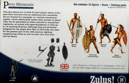 VLW41  Zulus! - 38 Hard plastic miniatures