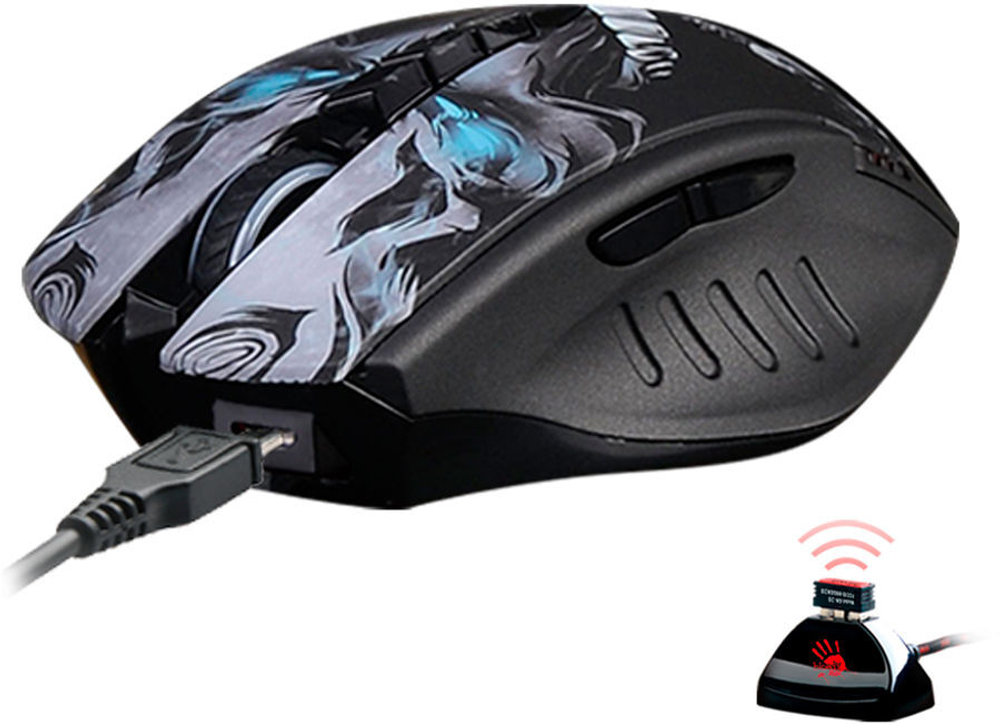 Мышь Wireless A4Tech Bloody R80 Plus Skull