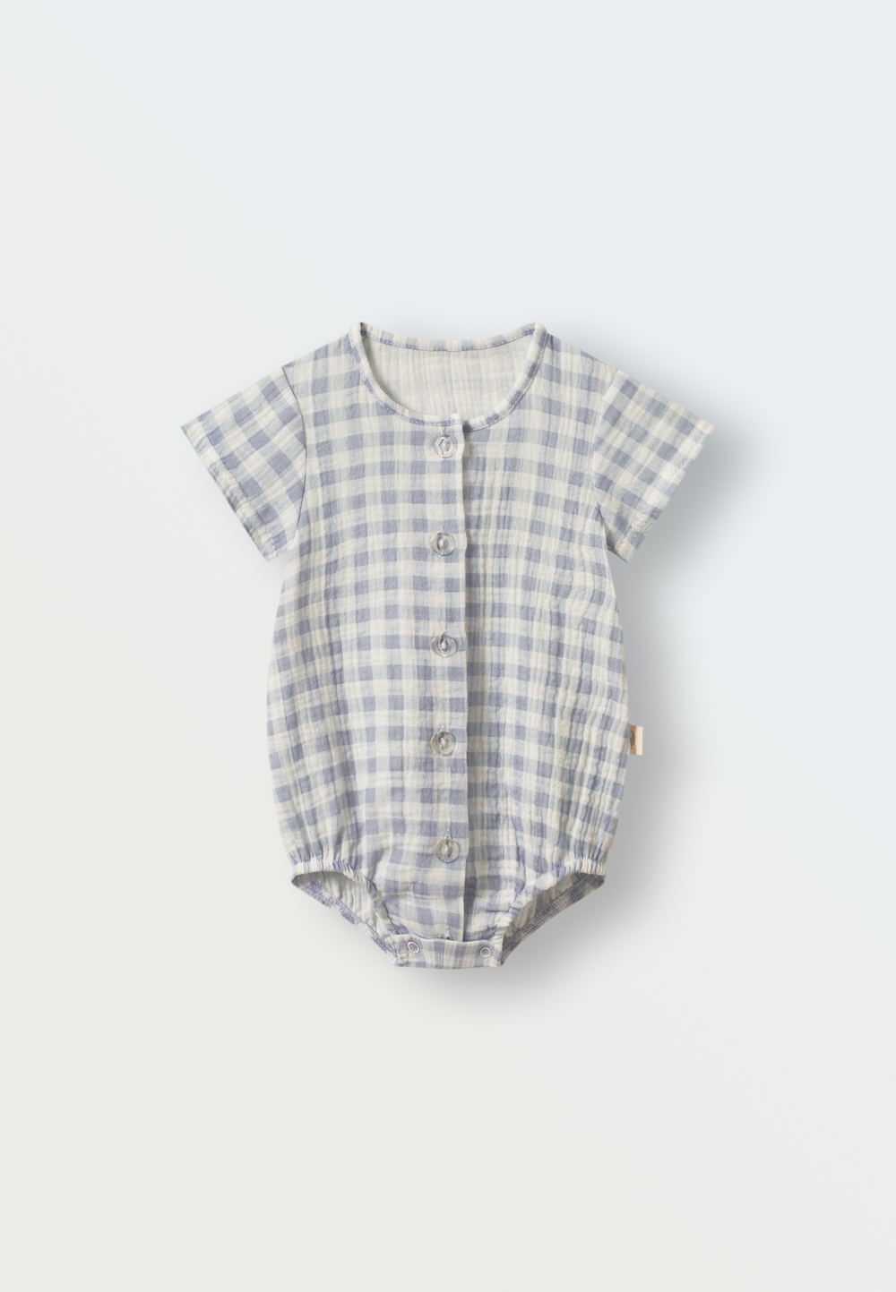 1513-340 Боди из муслина (клетка синяя)