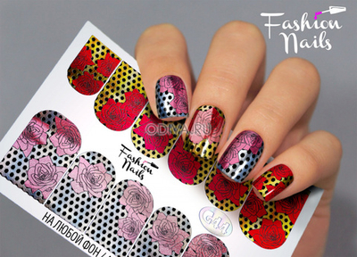 Слайдер-дизайн Fashion Nails Серия G № 44