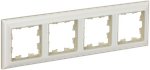 BRITE Рамка 4-местная РУ-4-Бр бежевый/жемчужный IEK