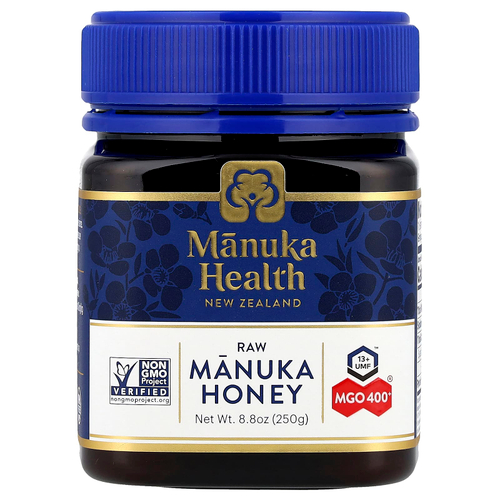 Manuka Health, необработанный мёд манука, UMF 13+, MGO 400+, 250 г (8,8 унции)