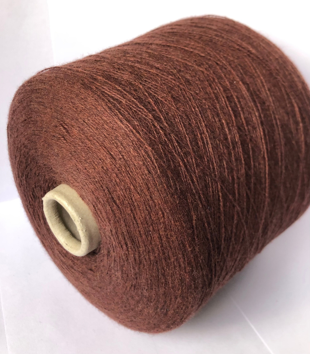 Пряжа Кашемир ECO cashmere 2/26 коричневый меланж