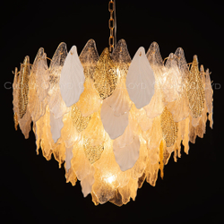 Люстра Cloyd SENEGAL-A C21 / Ø80 см - с золотыми листьями - золото (арт.10367)