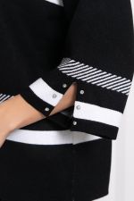 Джемпер (черный/белый/полоска) Б11-242/26 Nikol