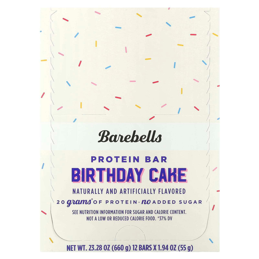 Barebells, Протеиновый батончик, праздничный торт, 12 батончиков, 55 г (1,94 унции)