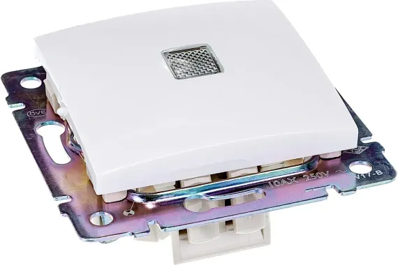 Выключатель Legrand Valena 1-клавишный с индикатором белый 00758