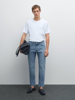 Massimo Dutti Джинсы Slim Fit, синий