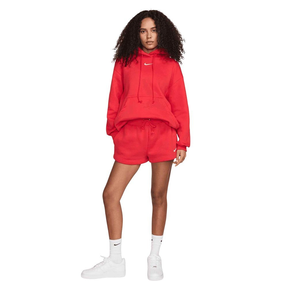 Баскетбольная женская толстовка Nike Sportswear Phoenix Fleece Red Sweatshirt