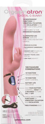 Розовый вибратор-кролик Orgasmatron Digital G-Bunny - 22,2 см. (Цвет: розовый)