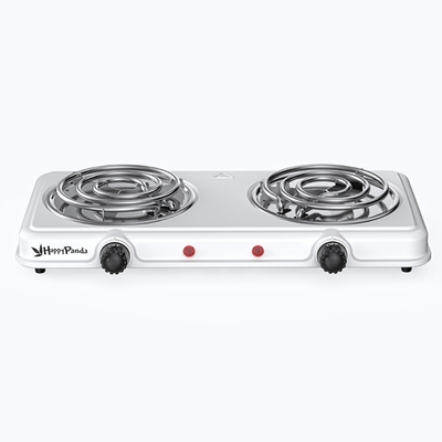 Плитка электрическая HP-03W, 2000Вт 132мм 2 конфорки спираль, белая