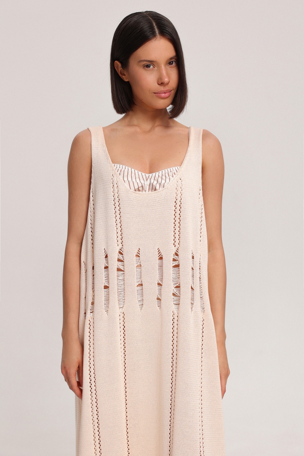 Платье-майка вязаное