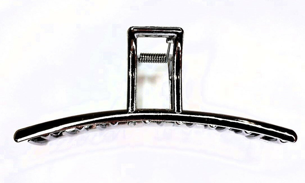 Заколка Краб. Модерн. Усиленная. Металлическая. Для прически хвост. Для всех типов волос. Цвет черный.