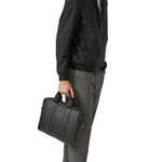 EMPORIO ARMANI Leather Handbag Briefcase Men"s Black