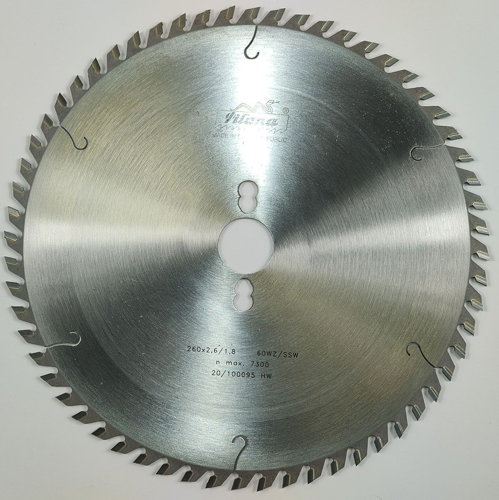 Пила дисковая TCT "Pilana" 260x2.6/1.8x30 z60 81 WZ SSW