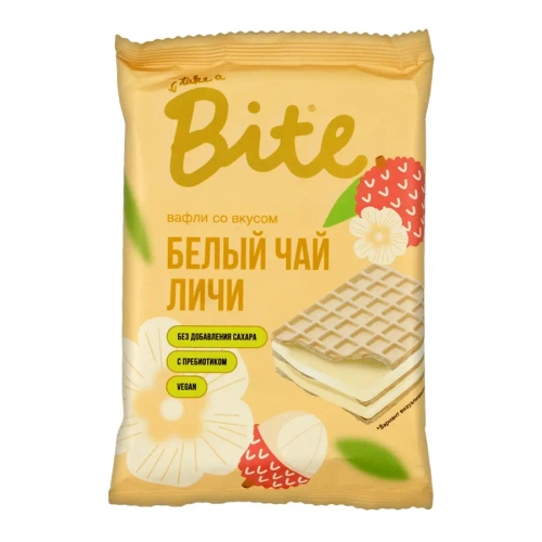 Вафли без сахара Bite Личи белый чай 30 гр