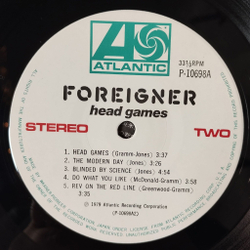 Винтажная виниловая пластинка LP Foreigner Head Games (Japan 1979) (Obi Copy) Blinded By Science