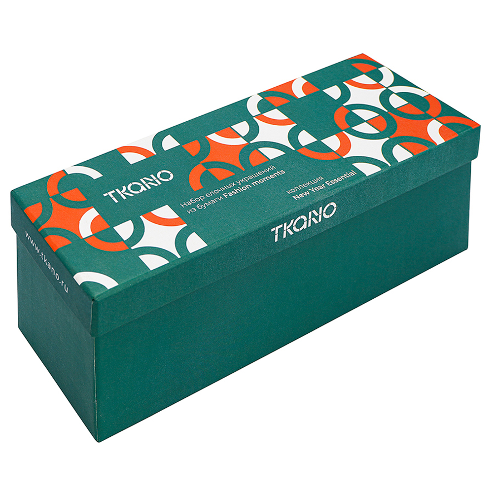 Набор елочных украшений из бумаги fashion moments из коллекции new year essential, 3 шт.