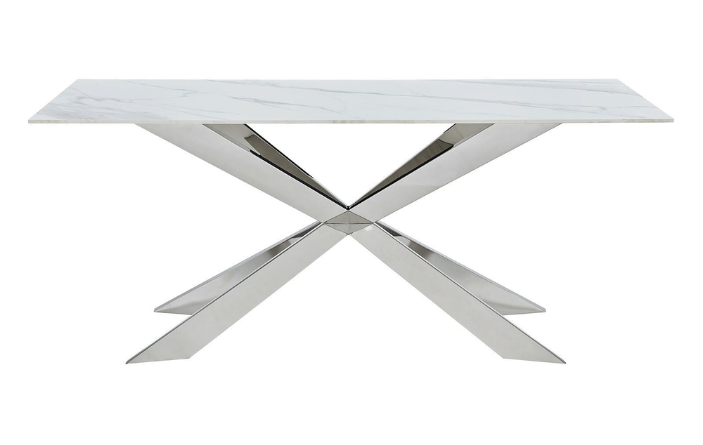 Стол T088 (180) камень белый матовый Calacata