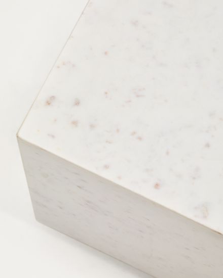 Журнальный столик Sorein из белого мрамора 50 x 50 см