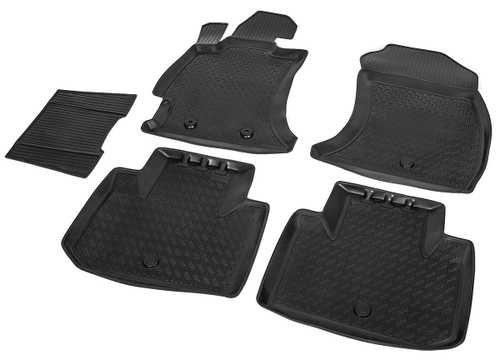 Коврики в салон автомобиля Rival для Subaru Forester IV поколение 2012-2018, полиуретан, с крепежом, 5 частей, 15401001